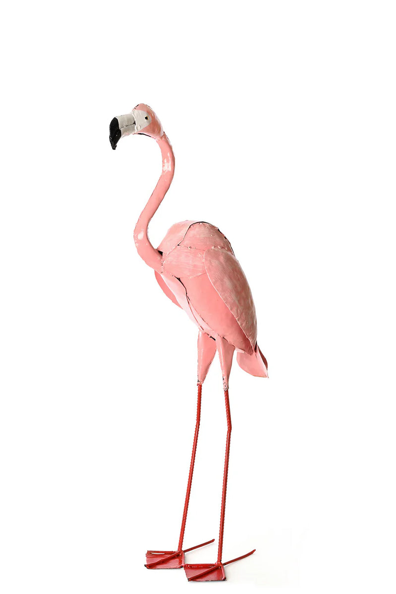 Pink Flamingo of Upcycled Metal – Amazwi Contemporary Art