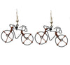 Bike Earrings of Upcycled Metal