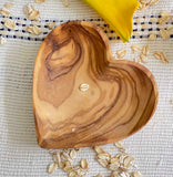 S&F Heart Dish of Olivewood