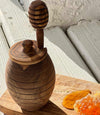 Honey Pot with Drizzler of Olivewood