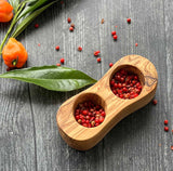 Boat Salt & Pepper Keeper of Olivewood