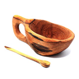 Olivewood Root Salt Cup w/ Spoon