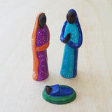 Jesus, Mary & Joseph Nativity of Kisii 3-piece Colorful