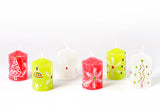 Kapula Hand-Painted Candles - X-Mas Whimsy