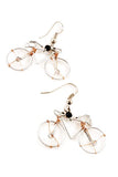 Bicycle Earrings w Copper Wire