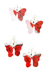 Butterfly Earrings of Upcycled Metal