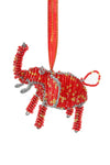 Holiday Ellie Ornament of Beaded Wire