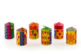 Kapula Hand Painted Candles - Multicolor Ethnic