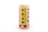 Kapula Hand-Painted Candles - Pastel Hearts