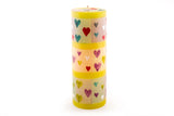 Kapula Hand-Painted Candles - Pastel Hearts