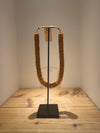Amber Bead Disc Necklace