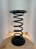 Recycled Suspension Spring Accent Table