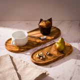 Carré Oval Tray of Olivewood