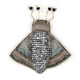 Kioni Winged Jewel Beetle Beaded Brooch