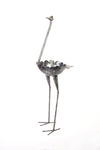 Ostrich Planter of Recycled Metal