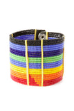 Rainbow Bracelet - Beaded Leather