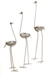 Ostrich Planter of Recycled Metal