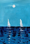 “Boats in Blue” Giclèe by Joss Rossiter