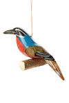Wood Bird On Branch Ornament