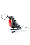 My Heart Is Yours - Recycled Metal Robin
