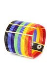 Rainbow Bracelet - Beaded Leather