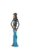 "Water Bearer In Blue" Lost Wax Bronze Sculpture